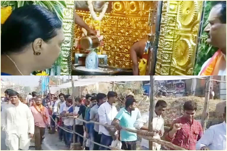 Lord Shiva's vision through the tunnel at suraram temple