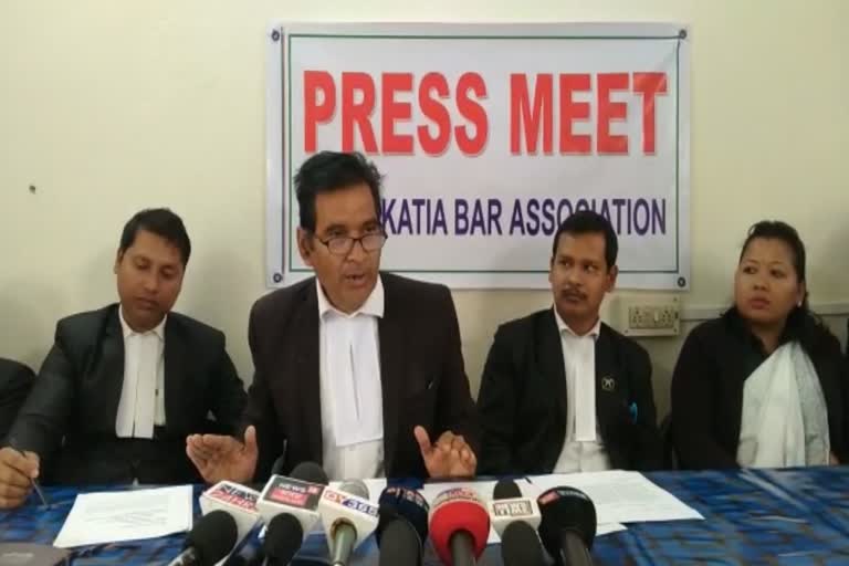 naharkatia bar association pressmeet at naharkatia