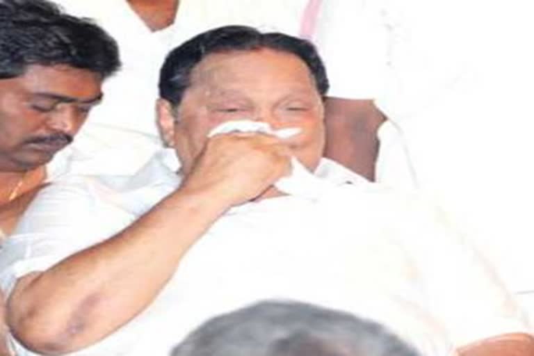 DMK Duraimurugan admitted in porur ramachandra  Hospital