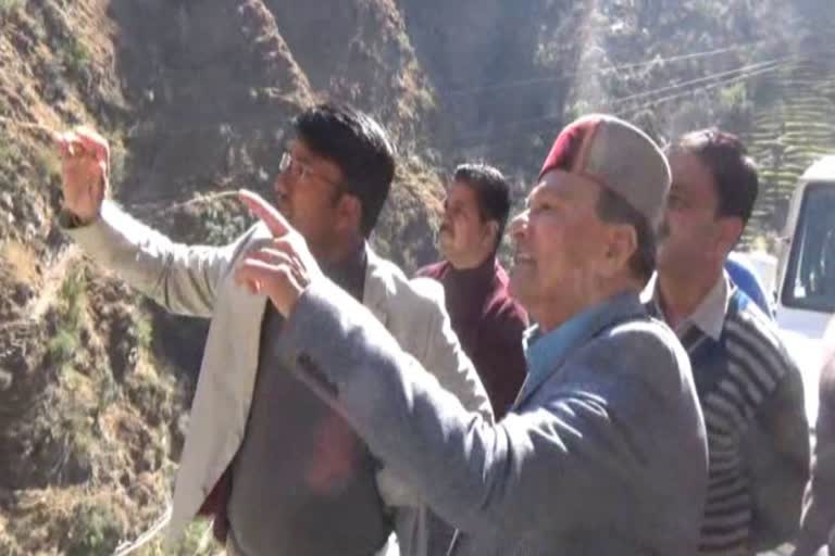 MLA visits for restoration of road in Chamba