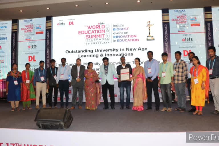 Innovation Award for Basar RGUKT college in nirmal