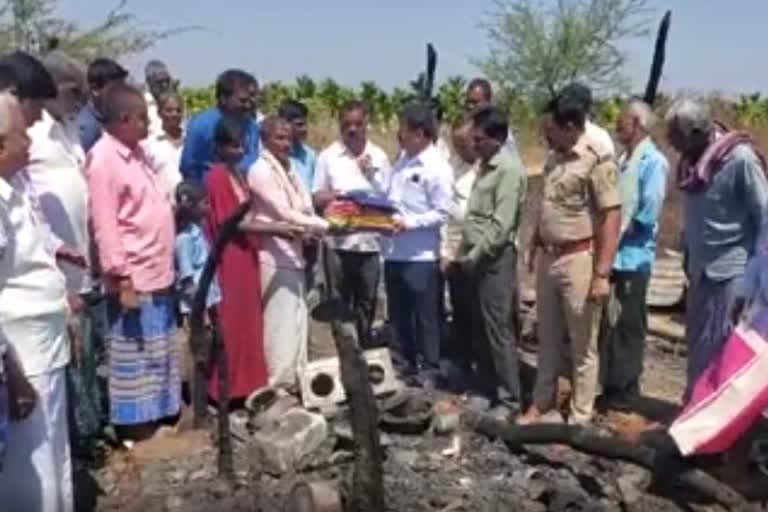 ylinder blast lead to house destruction: Renukacharya help family