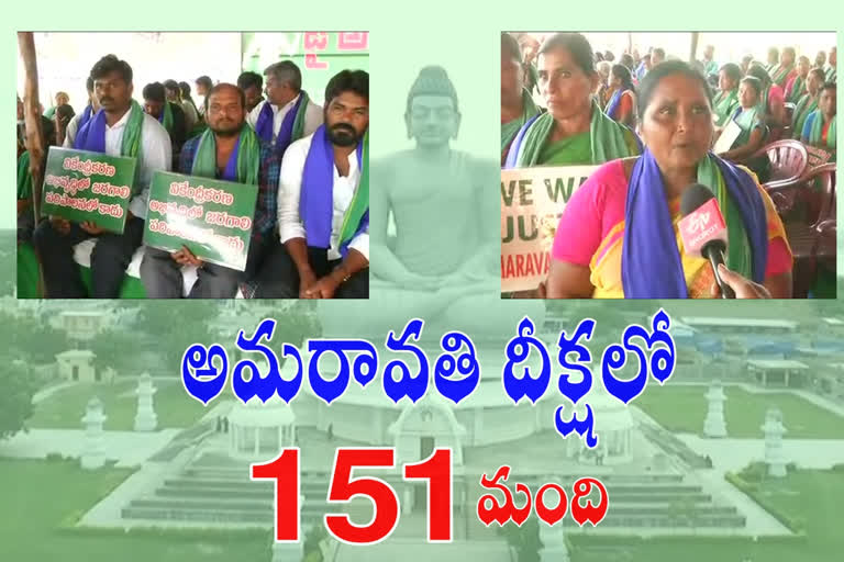 151 farmers inmates for amaravathi in velagapudi