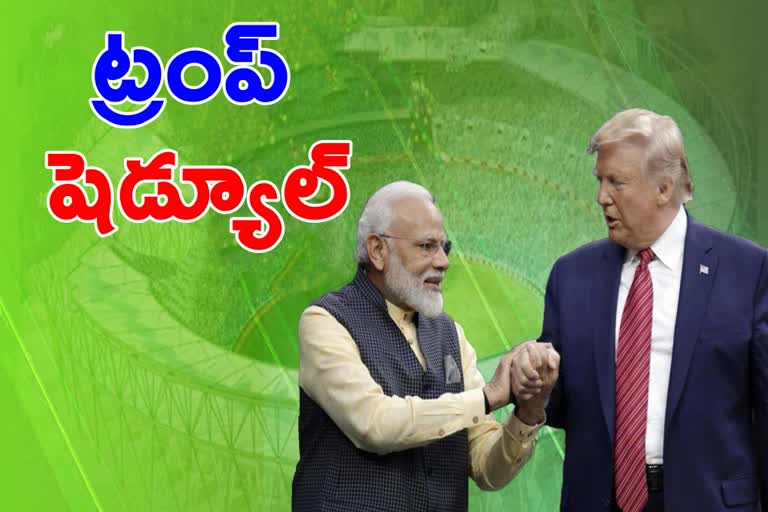 US PRESIDENT TRUMP TWO DAYS SCHEDULE IN INDIA