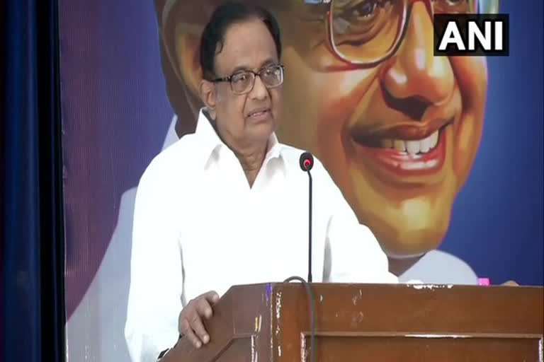 Battle between people of India and BJP  says Chidambaram over CAA  സിഎഎ പ്രതിഷേധം  പി. ചിദംബരം  ഇന്ത്യയിലെ ജനങ്ങളും ബിജെപിയും തമ്മിലുള്ള പോരാട്ടം  ചെന്നൈ  chennai'