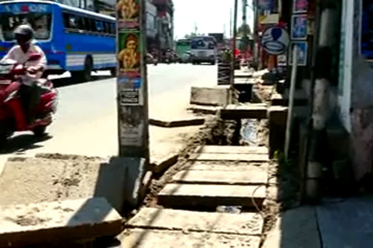 കൊല്ലം  കൊട്ടാരക്കര നഗരം  ഓട നിർമാണം  kollam  drainage  kottarakara