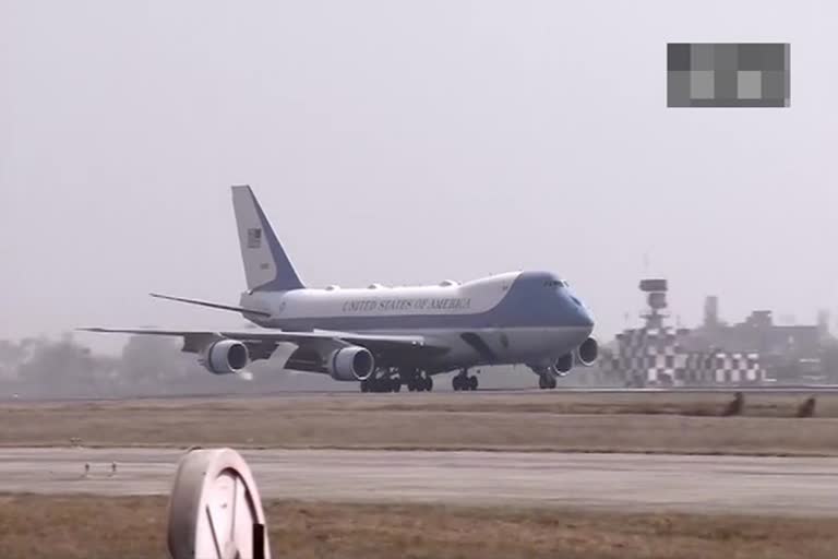 Trump arrives in Ahmedabad