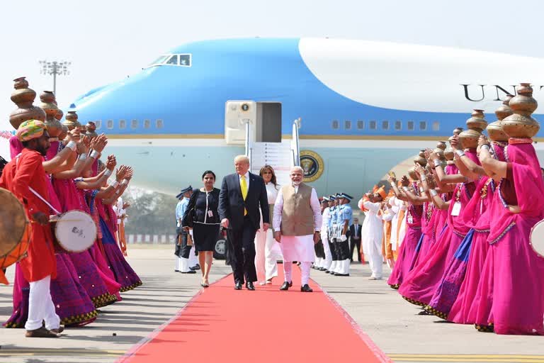 Trump, Modi embark on 22-km-long roadshow in Ahmedabad