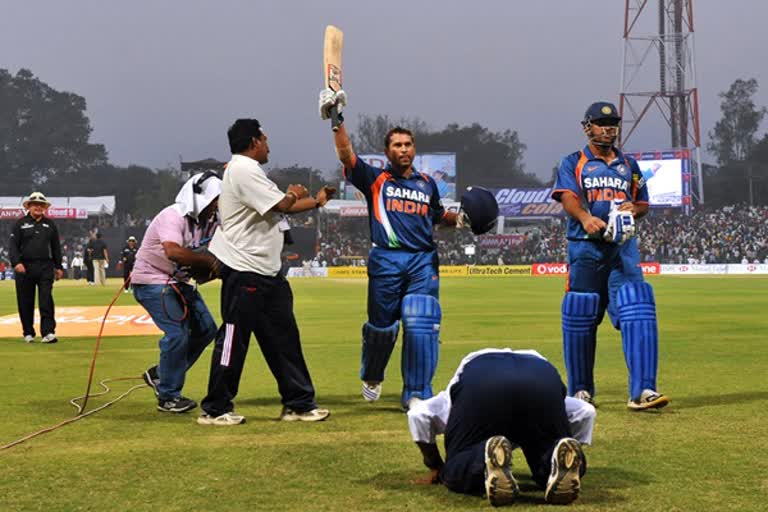 On this day tendulkar became first man on planet to score double century in odis