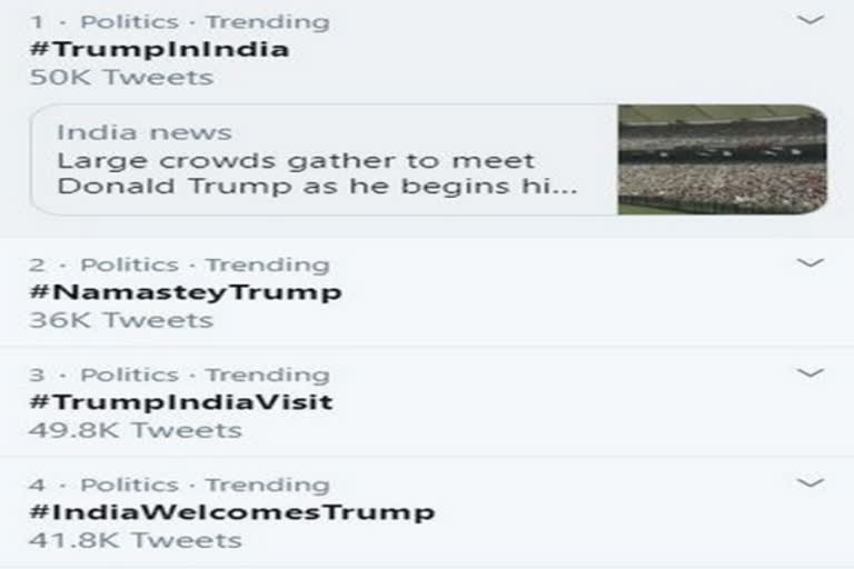 trump visit to india  trump india visit  donald trump india visit  namaste trump  Donald Trump  Go Back Trump  Trump visit  ട്രംപ് ഇന്ത്യയില്‍  ഡൊണാൾഡ് ട്രംപ് ഇന്ത്യയില്‍  നമസ്തെ ട്രംപ്  ഗോ ബാക്ക് ട്രംപ്