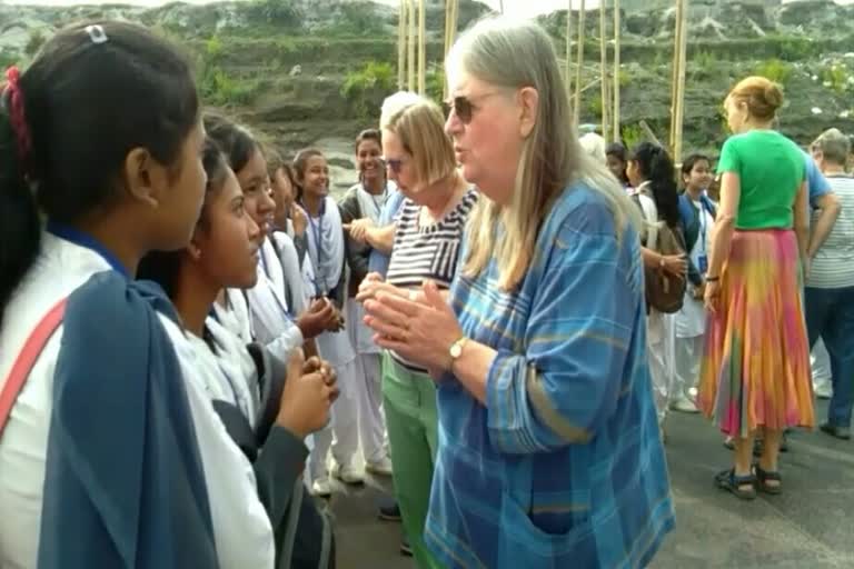 Tourists from Abroad Interact Students at Kaliabor