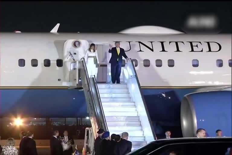 US President Donald Trump arrived in Delhi