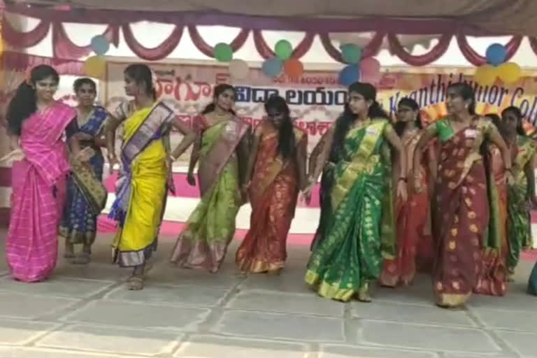 intermediate students farewell day celebrations in khammam vira