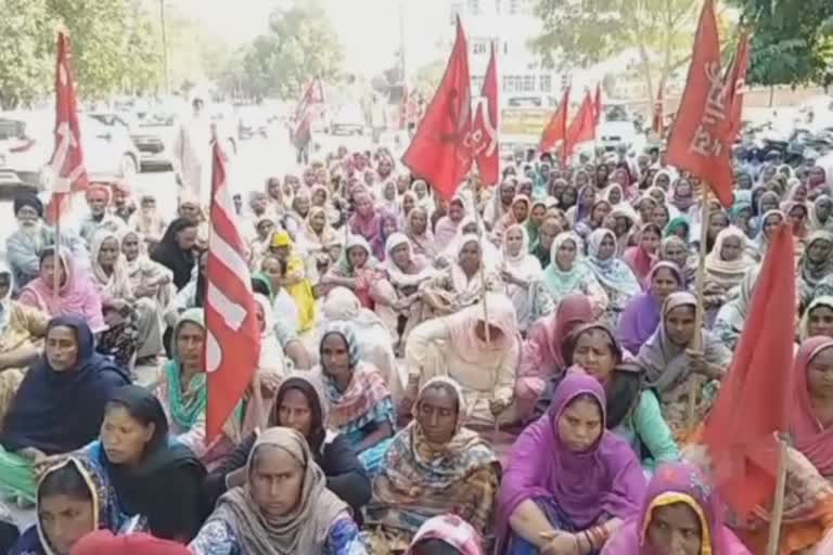 narega protest in barnala