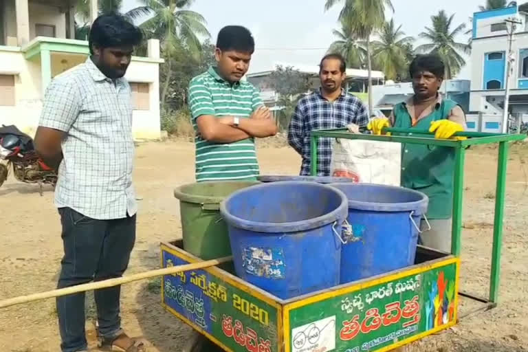 tuni commissionar prasad raju effort to swachh tuni