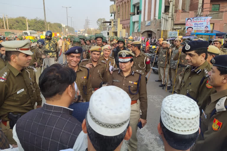 Police conducts flag march to maintain peace in West Delhi