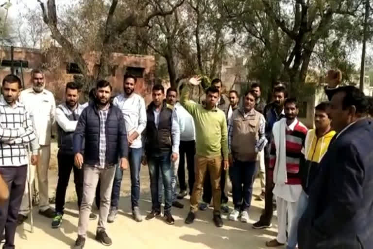 electricity department employees protest in tohana