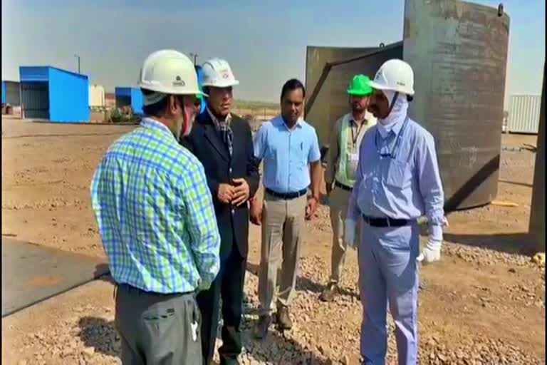Pachpadra refinery work inspection, मुख्यमंत्री सलाहकार गोविंद शर्मा, ऑयल रिफाइनरी का निरीक्षण