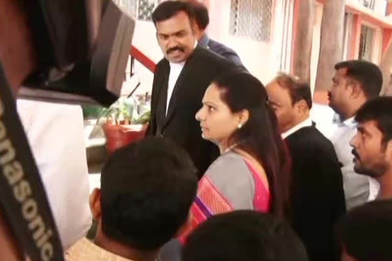 nizamabad former MP kavitha attended to Nampally Court