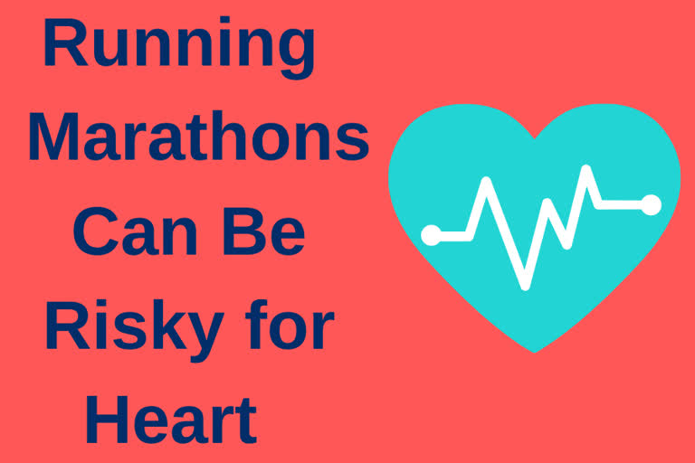 Running marathons  can increase heart attack risk