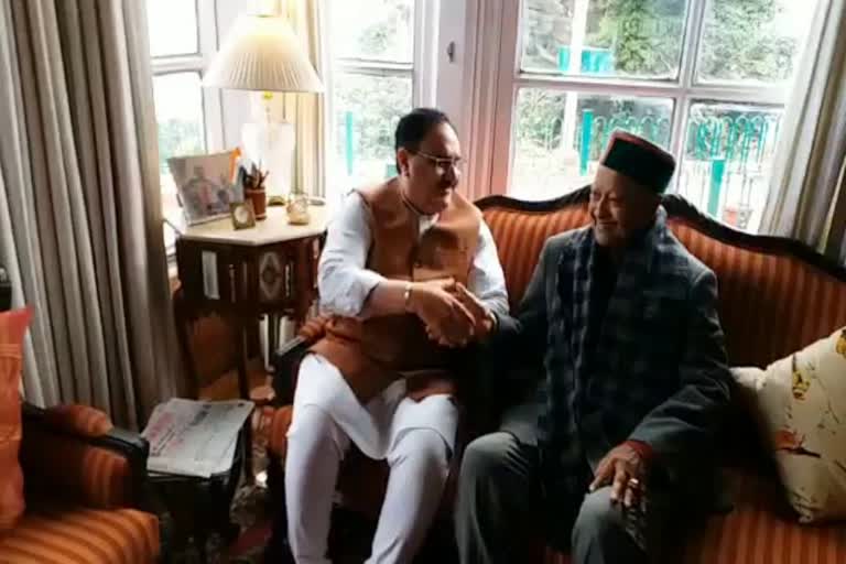 JP Nadda met former CM Virbhadra Singh