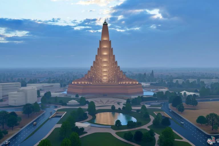 431 ft tall temple in ahmedabad