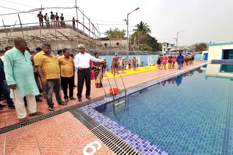 International level swimming pool at Asansol Stadium