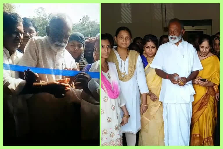 Former Minister Raghuweera Reddy opening agarbathi  Factory at masdakasira in ananthapuram