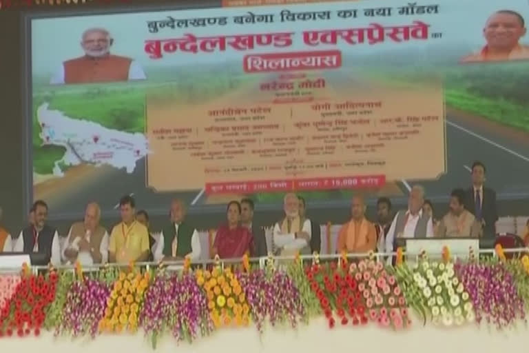 PM Modi lays foundation stone of Bundelkhand Expressway