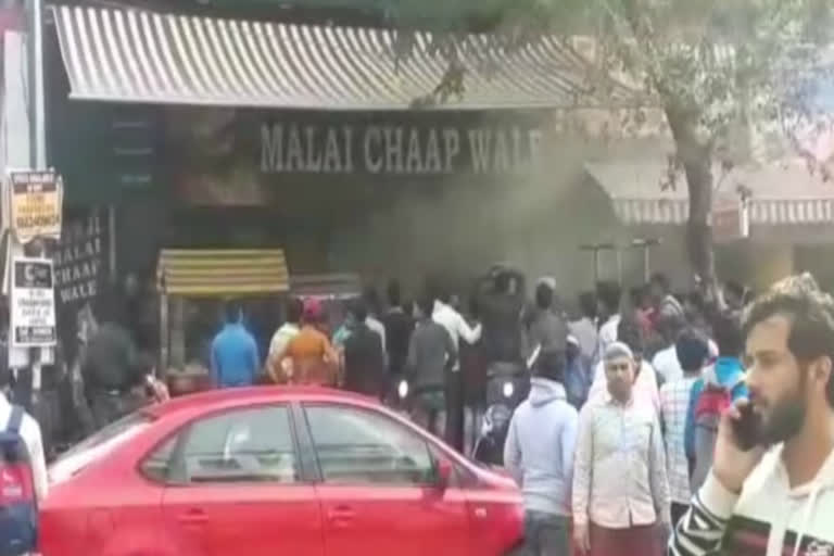 fire in malai chaap wale restaurant at rajnagar in ghaziabad