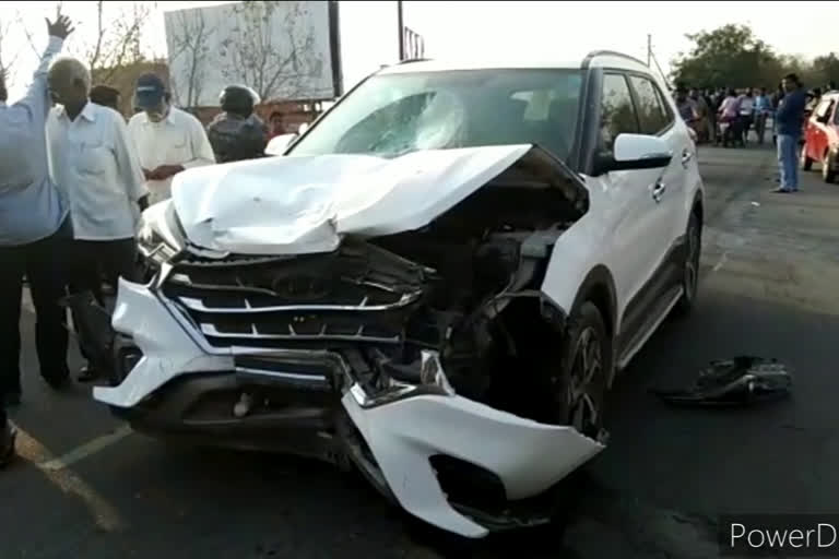 Car and Bike Road Accident at Keesara in Medchal district