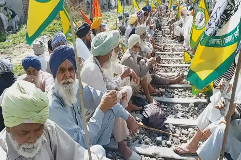 Train jammed in Barnala against Delhi violence