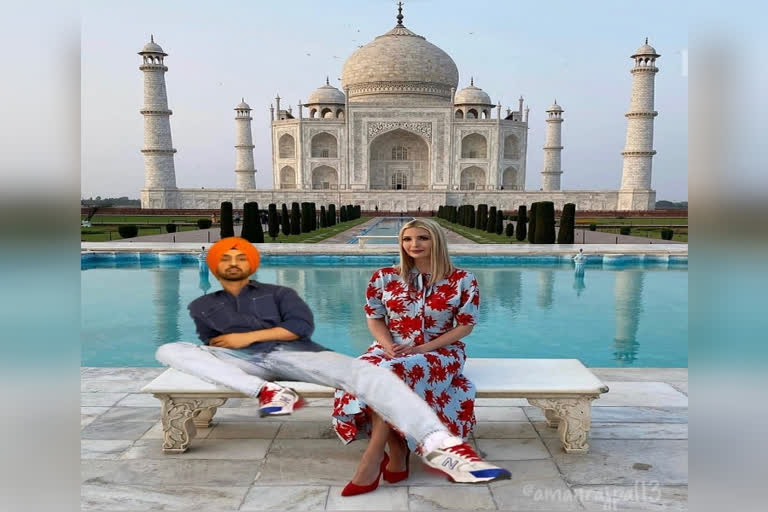 Diljit Dosanjh, Diljit Dosanjh news, Diljit Dosanjh updates, ivanka trump, Diljit Dosanjh share photo with ivanka trump, Diljit Dosanjh share photoshopped picture, दिलजीत दोसांझ, दिलजीत दोसांझ ने इवांका के साथ शेयर की तस्वीर,  इवांका ट्रंप