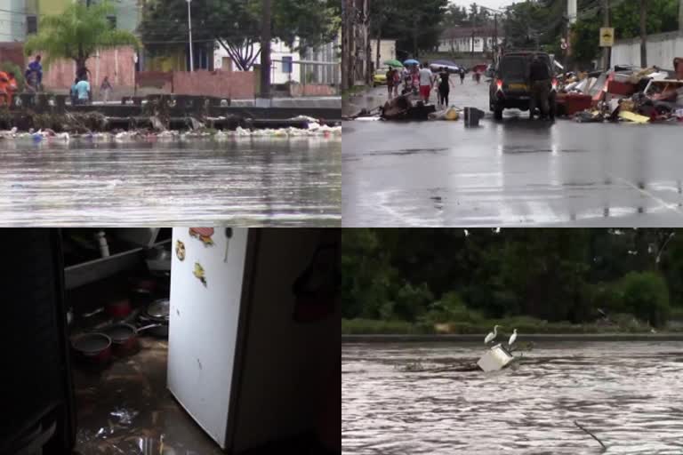 At least one person died, and hundreds were affected by heavy rains in Rio de Janeiro on Sunday