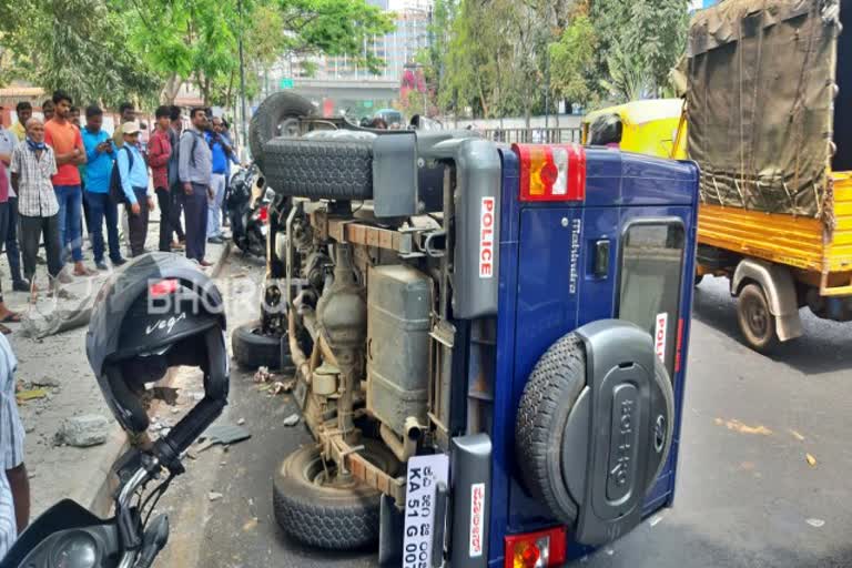 Police Jeep Accident in Benagluru