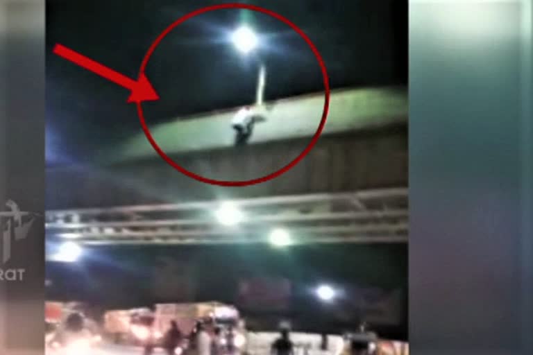 a man jumped from the lbnagar flyover