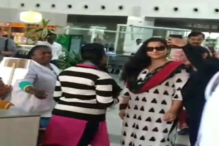 Bollywood actress Vidya Balan reached Bhopal