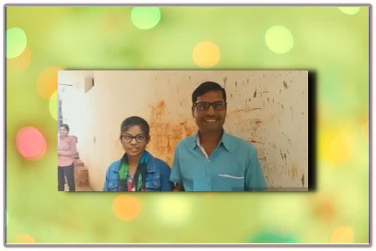 Father and daughter apear in higher secondary examination