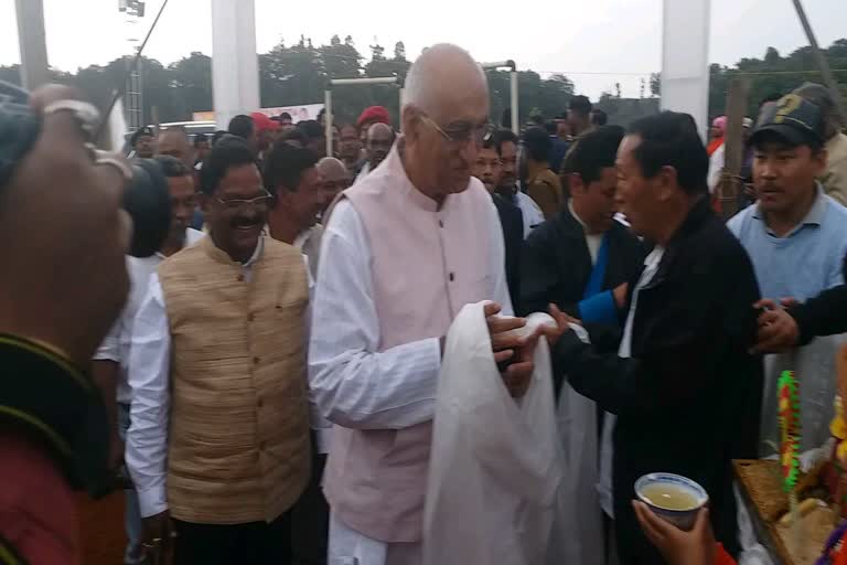 TS Singhdev arrives at the closing ceremony of Mainpat Festival