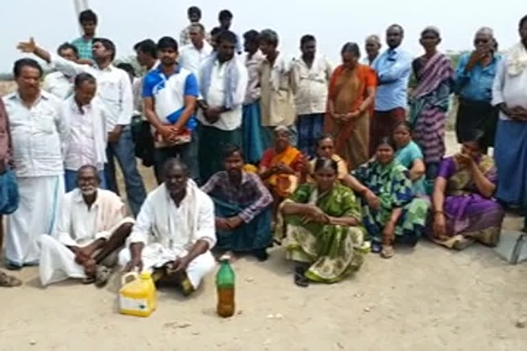 people protest for taking lands for giving another one