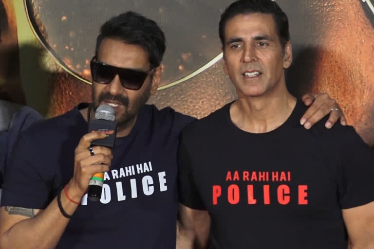 Ajay Devgn Akshay Kumar at Sooryavanshi trailer launch