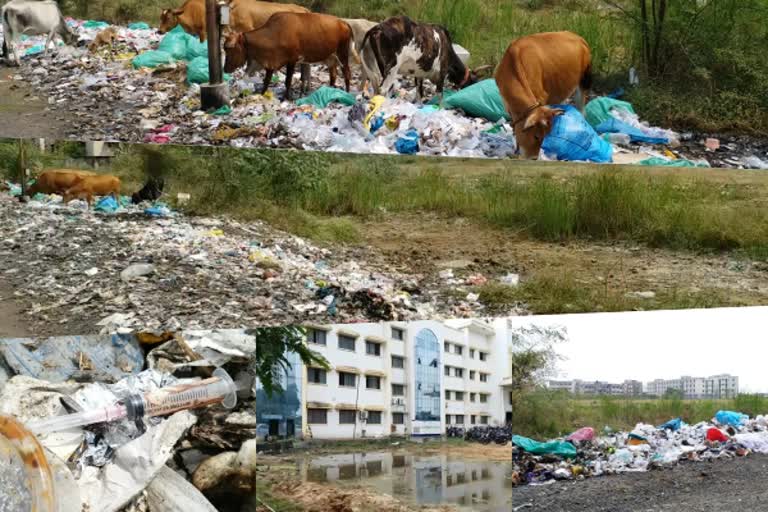 thiruvarur medical college throwing hazardous medical wastes near premises