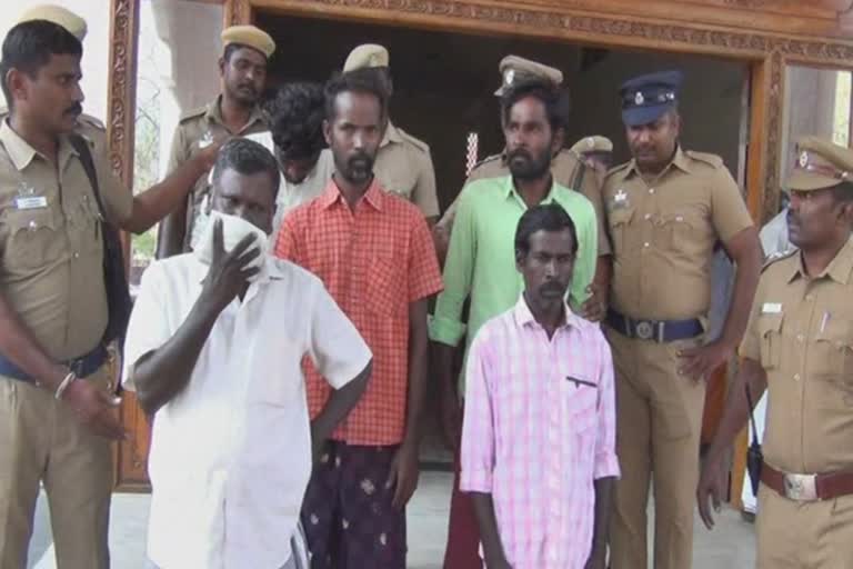 theni at aandipatti on murder case 5 persons sentenced to life imprisonment