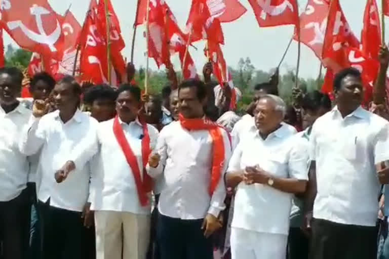 cpi vilson agitation in mallemala village