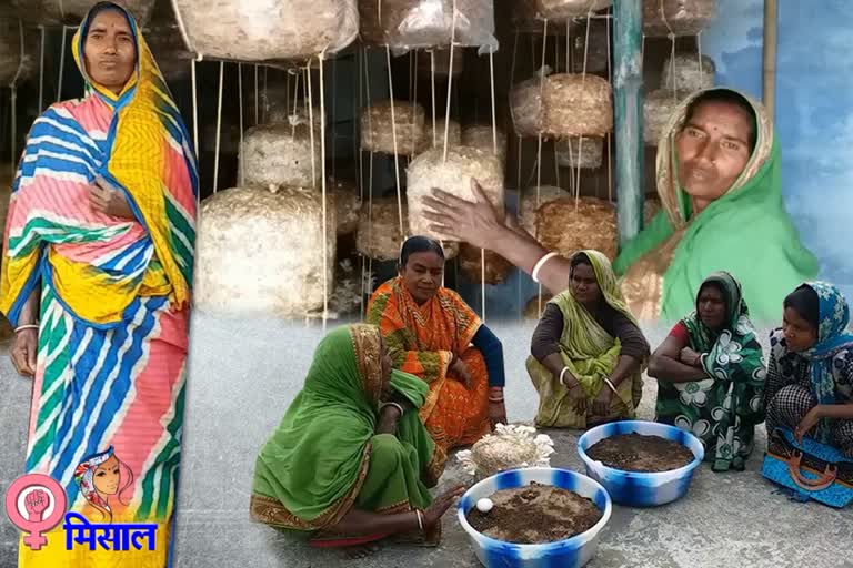 Women are empowered mushroom cultivation in shahibganj