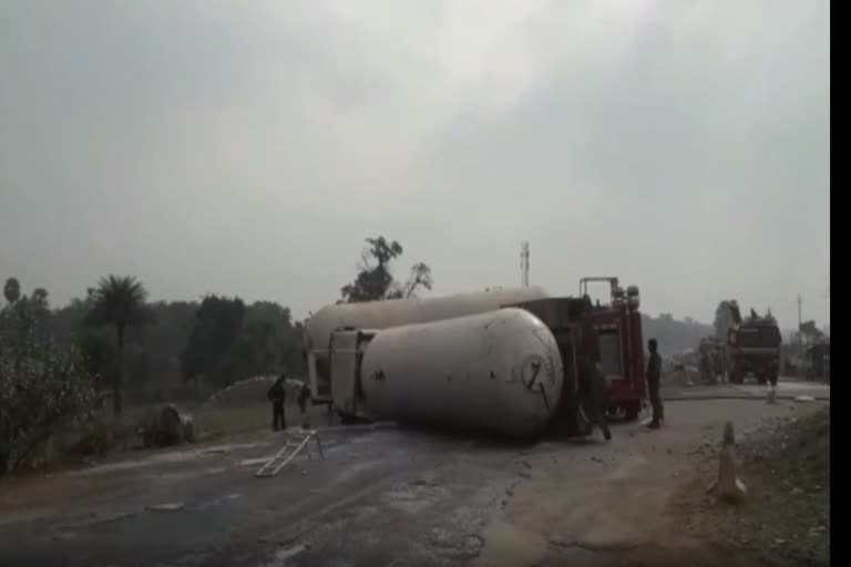 gas tanker slip in angul