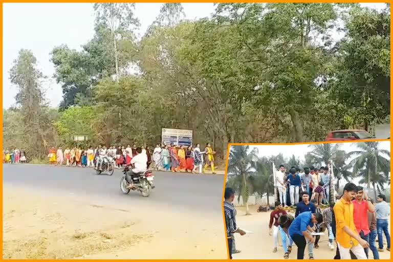 dammapeta social and tribal welfare residential college students facing transport problems