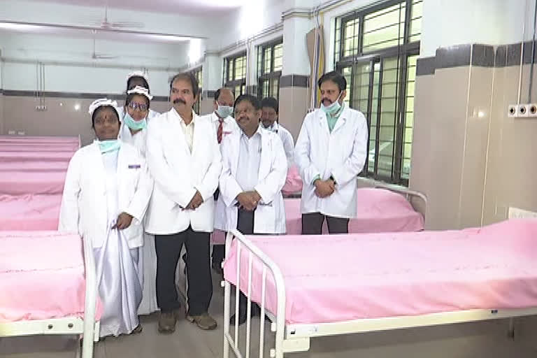 MGM hospital superintendent visited by special ward set up for corona patients in warangal