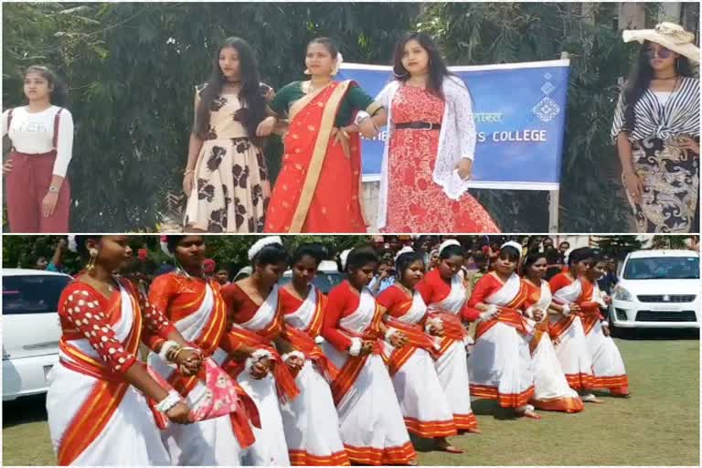 Girls organized fashion show at Jamshedpur Women's College