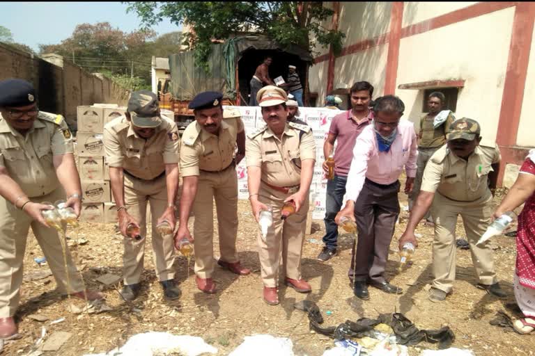 Destroy 5,970 liters of beer in Chitradurga